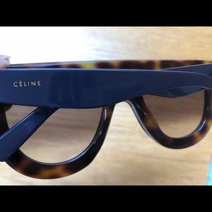 CELINE Flat Top Sunglasses - Blue Beige Havannah